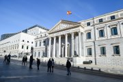 Archivo - Vista de la fachada del Congreso de los Diputados el día en el que PSOE y Junts han cerrado un acuerdo para la investidura, a 9 de noviembre de 2023, en Madrid (España). PSOE y Junts han cerrado un acuerdo para investir al presidente del Gobiern.