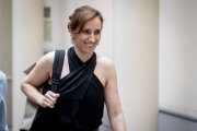 La ministra de Sanidad, Mónica García, a su llegada a una sesión de control al Gobierno en el Senado, a 10 de junio de 2025, en Madrid (España).