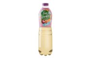 Botella del té verde mango y maracuyá de Mercadona, formato 1,5 litros, colocada sobre fondo veraniego.