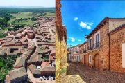 La belleza de Castrillo de los Polvazares desde el aire revela el trazado histórico de sus calles, mientras que a pie de calle, el empedrado y las fachadas de piedra conservan intacto su legado maragato.
