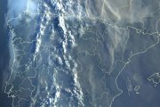Vista satelital de los incendios en España