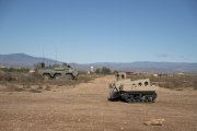 El Ejército de Tierra durante una maniobra en Viator, Almería.