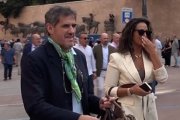 Humberto Janeiro, con una amiga en Las Ventas.
