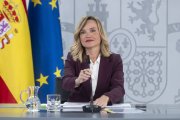 La ministra de educación, formación profesional y deportes, Pilar Alegría, ofrece declaraciones en la rueda de prensa posterior a la reunión del Consejo de Ministros, a 11 de noviembre de 2025, en Madrid (España). Han aprobado los 36,5 millones de euros correspondientes al Fondo de Inversiones de Teruel, FITE.

Alberto Ortega / Europa Press
11/11/2025