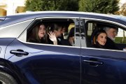 La Familia Real llegan al Palacio El Pardo, el 22 de noviembre de 2025.