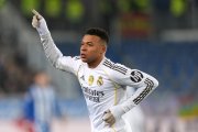 VITORIA-GASTEIZ, SPAIN - DECEMBER 14: Kylian Mbappe of Real Madrid celebrates scoring his team's first goal during the LaLiga EA Sports match between Deportivo Alaves and Real Madrid CF at Estadio de Mendizorroza on December 14, 2025 in Vitoria-Gasteiz, Spain. (Photo by Juan Manuel Serrano Arce/Getty Images)