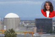 Central nuclear de Almaraz y la candidata de UPEx, Irene de Miguel