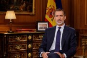 Imagen del tradicional mensaje de Navidad del rey Felipe VI.