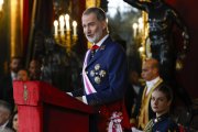El Rey Felipe durante la Pascua Militar, en el Palacio Real, este 6 de enero de 2026.