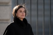 La Reina Letizia, durante la Pascua Militar, en el Palacio Real.
