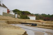 Daños en la playa de El Portil, Punta Umbría, Huelva.
