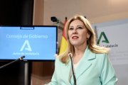 La consejera de Economía y Hacienda y portavoz de la Junta de Amdalucía, Carolina España, este lunes.