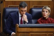 Pedro Sánchez y Yolanda Díaz en el Congreso de los diputados