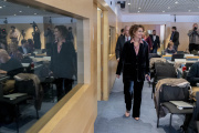 La vicepresidenta primera y ministra de Hacienda, María Jesús Montero, a su llegada a una rueda de prensa tras el Consejo de Política Fiscal y Financiera.