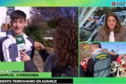 El joven Julio Rodríguez en Canal Sur se reencuentra con el padre de una de las víctimas que rescató.