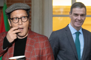 El actor Rob Schneider y el presidente del Gobierno, Pedro Sánchez