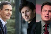 Pedro Sánchez, Elon Musk y Pavel Durov.