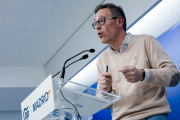 El secretario general del PP de Madrid, Alfonso Serrano, durante una rueda de prensa, en la sede del PP, a 6 de febrero de 2026, en Madrid (España). Serrano ha comparecido tras la denuncia de acoso de una exconcejal de Móstoles contra el alcalde.

Carlos Luján / Europa Press
06/2/2026