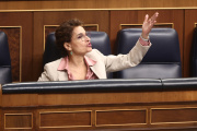 La vicepresidenta primera y ministra de Hacienda, María Jesús Montero, durante la sesión de control al Gobierno.