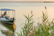 Atardecer tranquilo en la Albufera de Valencia.