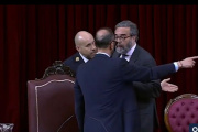 EL diputado de Vox, José María Sánchez y el vicepresidente del Congreso, Alfonso Rodríguez Gómez de Celis