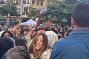 Momento del incidente en la fiesta de San Jordi