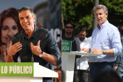 Sánchez y Feijóo en diferentes actos este pasado fin de semana en Andalucía.