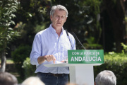El presidente del Partido Popular, Alberto Núñez Feijoo participa en Jerez de la Frontera en un acto del PP de Cádiz.