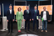 Los cinco candidatos a la Presidencia de la Junta de Andalucía.