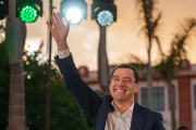 El presidente del PP-A y candidato a la reelección de la Presidencia de la Junta, Juanma Moreno en Málaga.