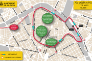 Recorrido previsto de la 70ª edición de la Volta a Peu de Valencia.