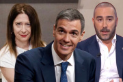 Leire Díez, Pedro Sánchez y Víctor de Aldama