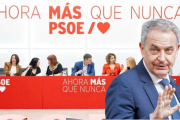 Miembros del PSOE y José Luis Rodríguez Zapatero