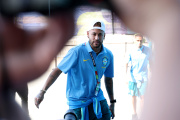 EAST RUTHERFORD, NEW JERSEY - JUNE 13: Neymar Jr #10 of Brazil arrives before the FIFA World Cup 2026 Group C match between Brazil and Morocco at New York New Jersey Stadium on June 13, 2026 in East Rutherford, New Jersey. (Photo by Kevin C. Cox/Getty Images)