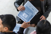 Papeletas de voto en un colegio electoral colombiano