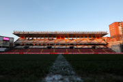 Aspecto del estadio de Vallecas esta misma temporada