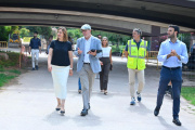 María José Catalá visita el nuevo tramo del Circuit Valencia Ciutat del Running, que inicia su ampliación hacia el mar.