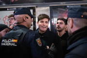 El periodista Vito Quiles durante una concentración por el día de la Eliminación de la violencia contra las Mujeres