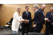 La consejera de Economía y Hacienda, Carolina España, y el ministro de Hacienda, Arcadi España, durante una reunión del Consejo de Política Fiscal y Financiera .