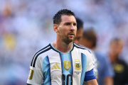MIAMI GARDENS, FLORIDA - JULY 03: Lionel Messi #10 of Argentina walks off at the break during the FIFA World Cup 2026 Round Of 32 match between Argentina and Cabo Verde  at Miami Stadium on July 03, 2026 in Miami, United States. (Photo by Robert Cianflone/Getty Images)