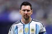 ATLANTA, GEORGIA - JULY 07: Lionel Messi #10 of Argentina  during the FIFA World Cup 2026 Round of 16 match between Argentina and Egypt at Atlanta Stadium on July 07, 2026 in Atlanta, Georgia. (Photo by Justin Setterfield/Getty Images)