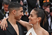 Achraf Hakimi e Hiba Abouk en una imagen de archivo.