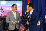 El 'president' de la Generalitat, Juanfran Pérez Llorca, y el alcalde de Torrevieja, Eduardo Dolón.