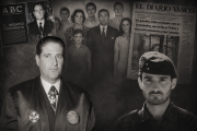 Composición fotográfica con José Francisco Mateu a la izquierda y su hijo Ignacio a la derecha