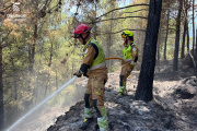 Bomberos de Castellón en el incendio de Vall d'Uixó