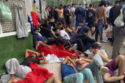 Inmigrantes en el CITE de Ceuta