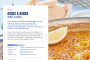 Vista parcial de la página de la nueva guía "Alicante, de barra y mesa" con la receta del Arroz a banda.