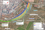 Vista aérea de la zona de Torrent en los que se reslizará la reconstrucción.