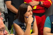La ministra de Ciencia y Universidades y secretaria general del PSPV, Diana Morant en el Puesto de Mando Avanzado del incendio de Segorbe