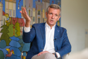 El presidente de la Xunta, Alfonso Rueda, en una entrevista con Europa Press.